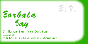 borbala vay business card
